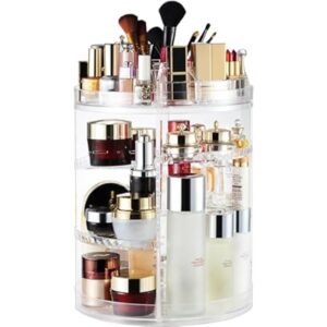 showay makeup organizer 360 degree rotating adjustable cosmetic storage display case with 8 layers l 169.06